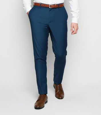 skinny fit blue trousers