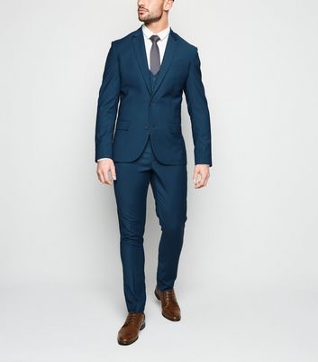 skinny blue suit mens