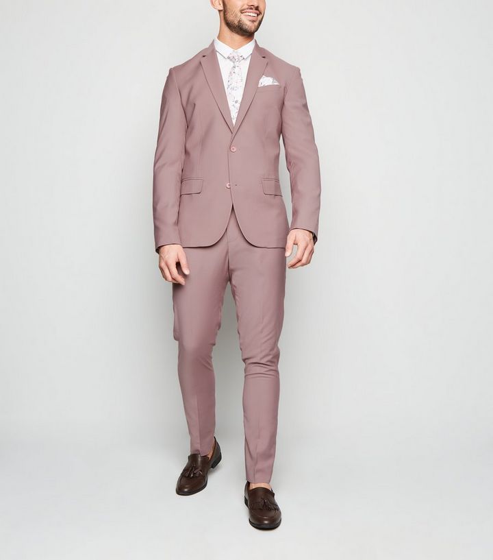 Porto Filo 2-piece Dusty Rose Men's Slim Fit Suit (jacket Pant ...
