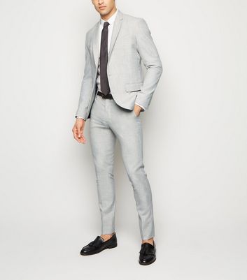 light grey skinny suit