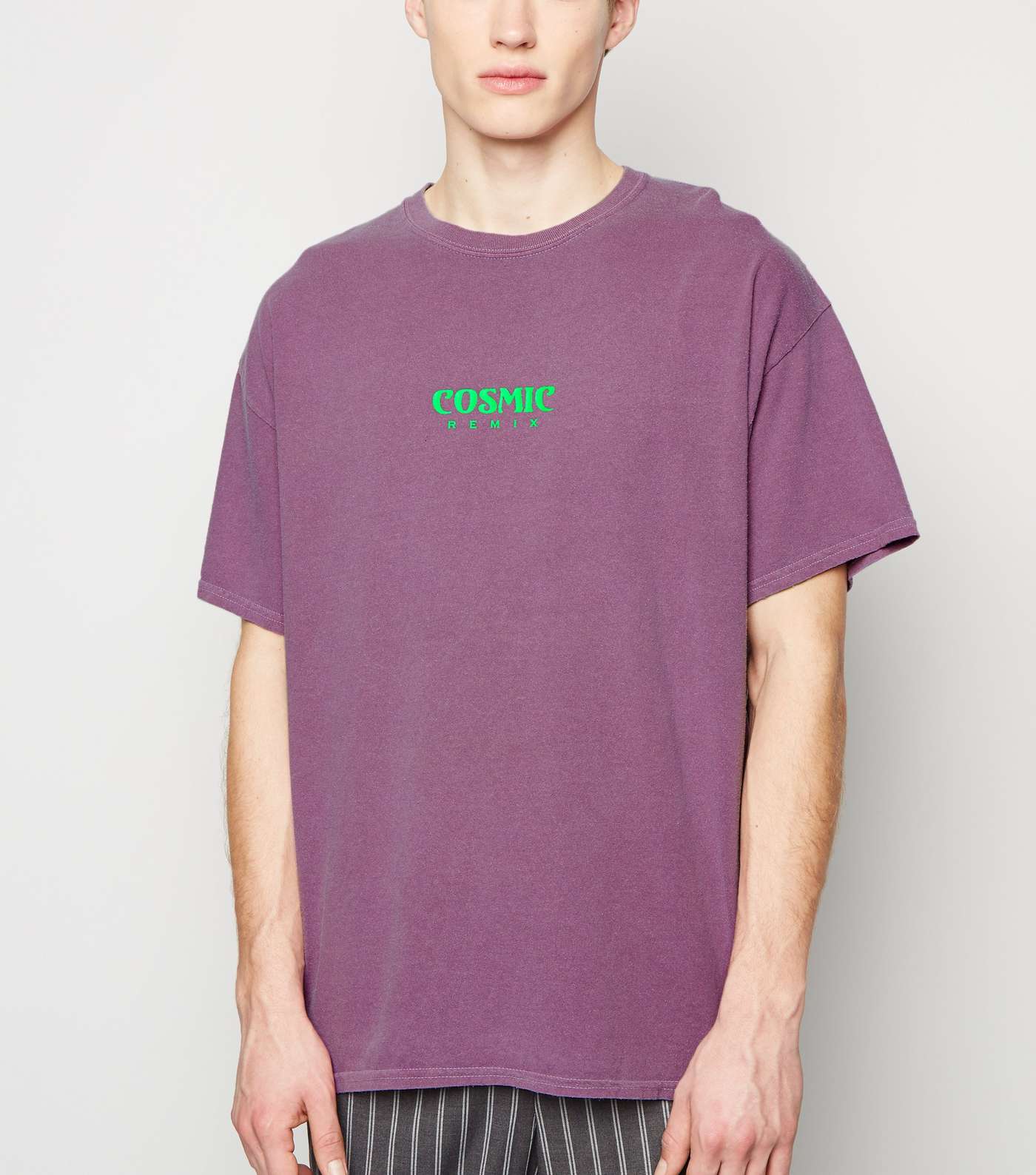 Lilac Cosmic Remix Slogan T-Shirt