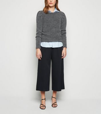 Black Pleated Culottes | New Look