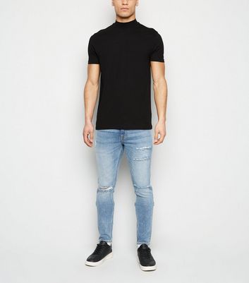 Black Turtle Neck T-Shirt | New Look