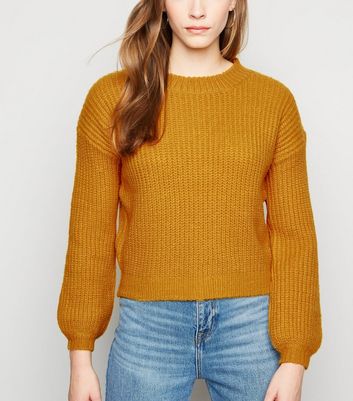 Chunky knit sale mustard jumper