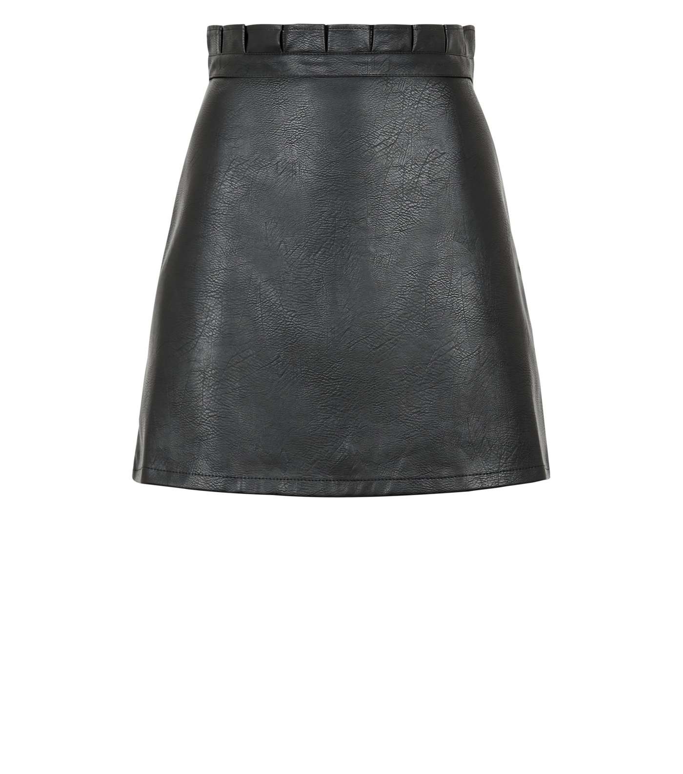Sunshine Soul Black Leather-Look Mini Skirt Image 4