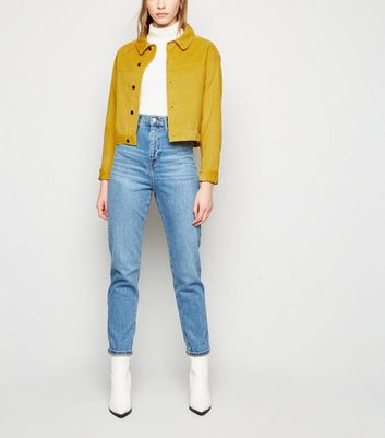 mustard cropped jacket