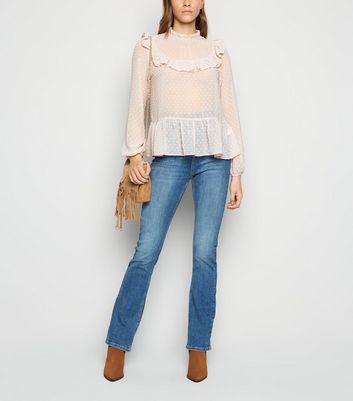 pale pink chiffon top