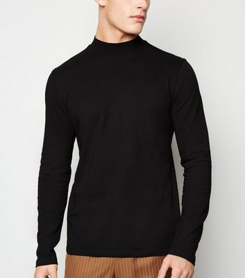 Black Long Sleeve High Neck Top | New Look
