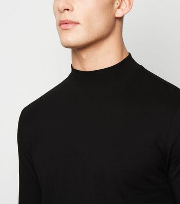 Black high neck top mens best sale