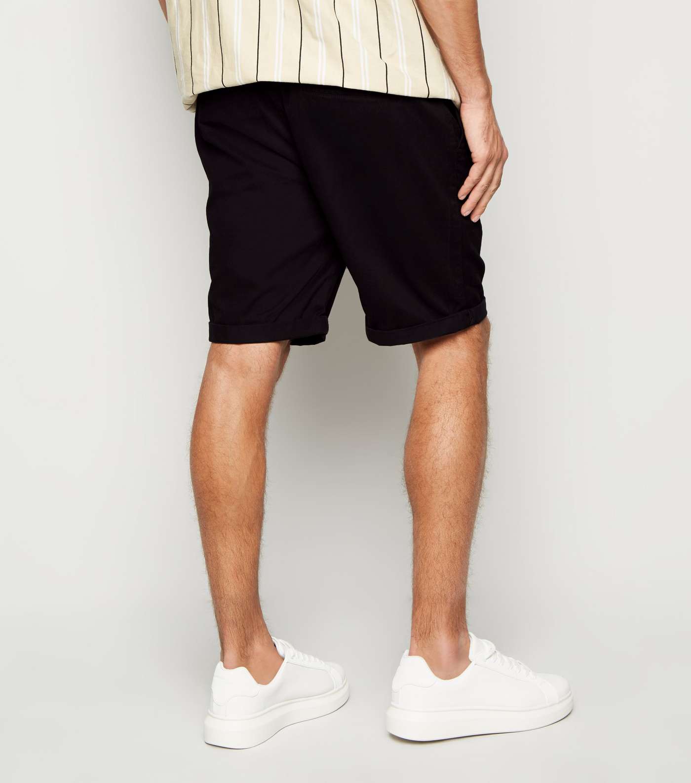 Black Chino Cotton Shorts Image 3