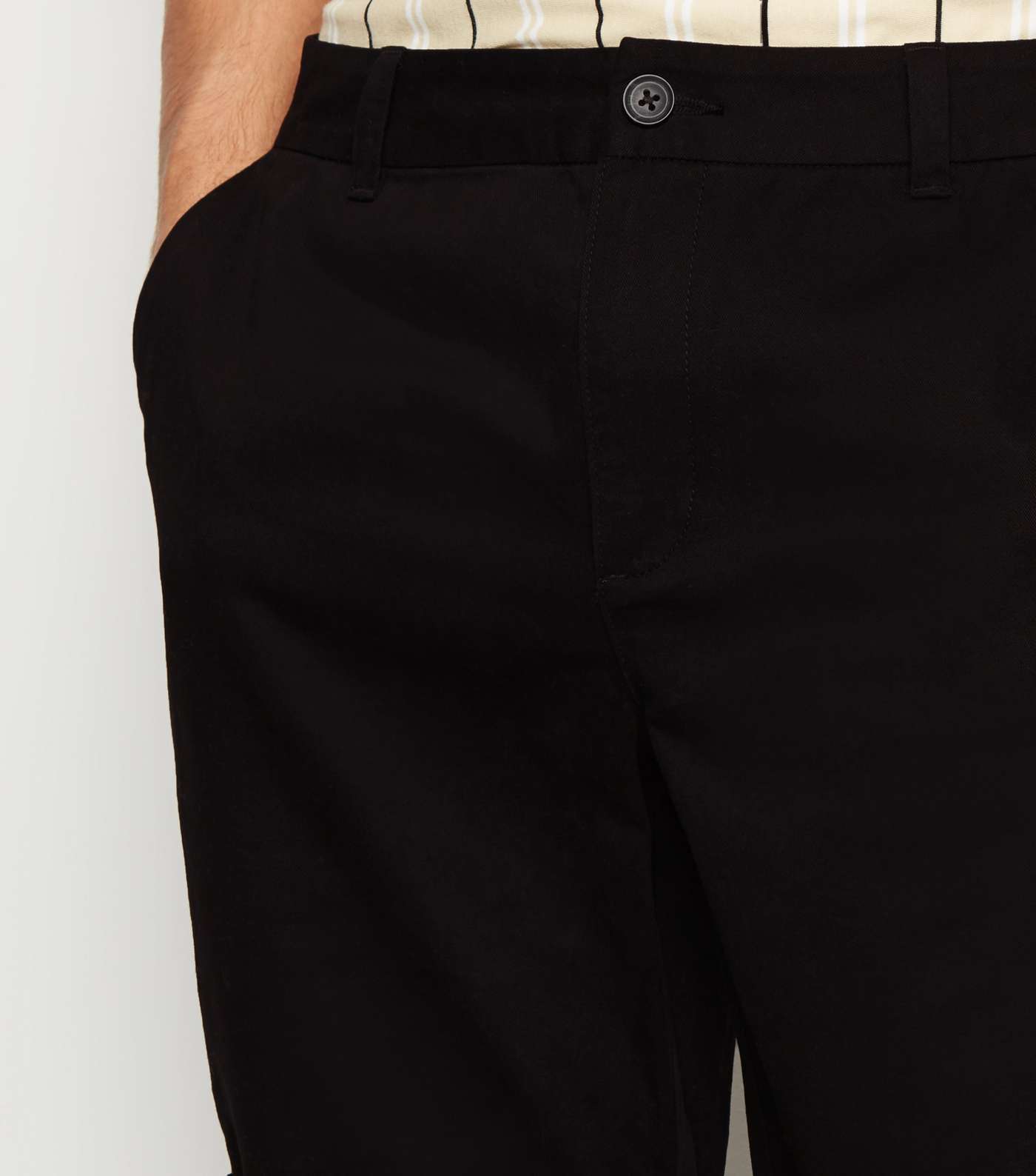 Black Chino Cotton Shorts Image 5