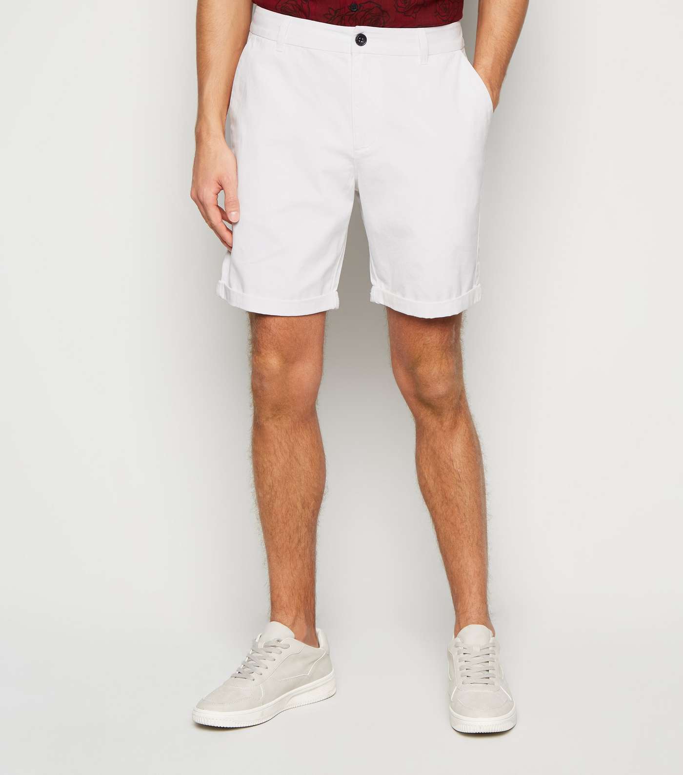 White Chino Cotton Shorts