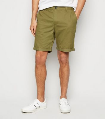 mens olive chino shorts