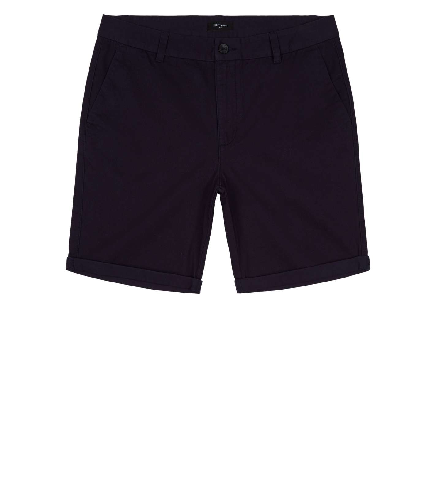 Navy Chino Cotton Shorts Image 4
