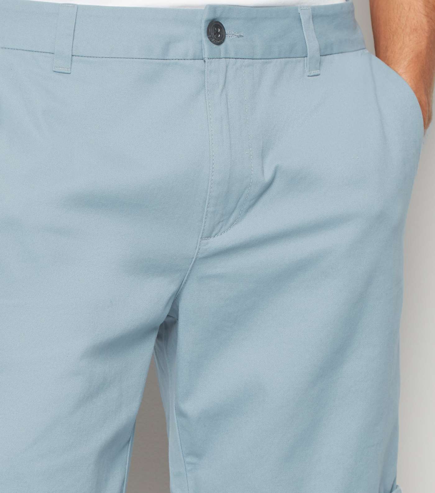 Pale Blue Chino Cotton Shorts Image 5