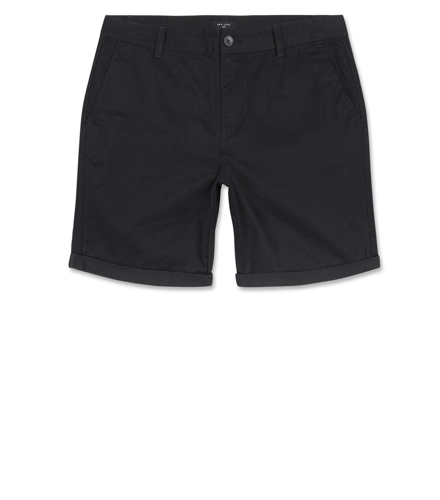 Black Shorter Length Chino Shorts Image 4