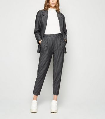 Trousers  Womens Dixie Pinstripe Trousers With Darts And Logo Detailing   Darpan Clinics