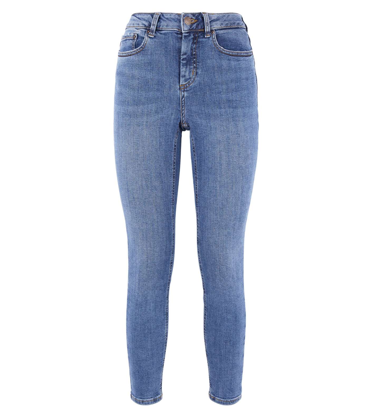 Petite Blue Mid Rise India Super Skinny Jeans Image 5