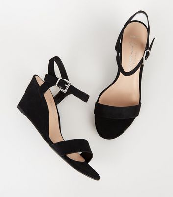 new look black wedges