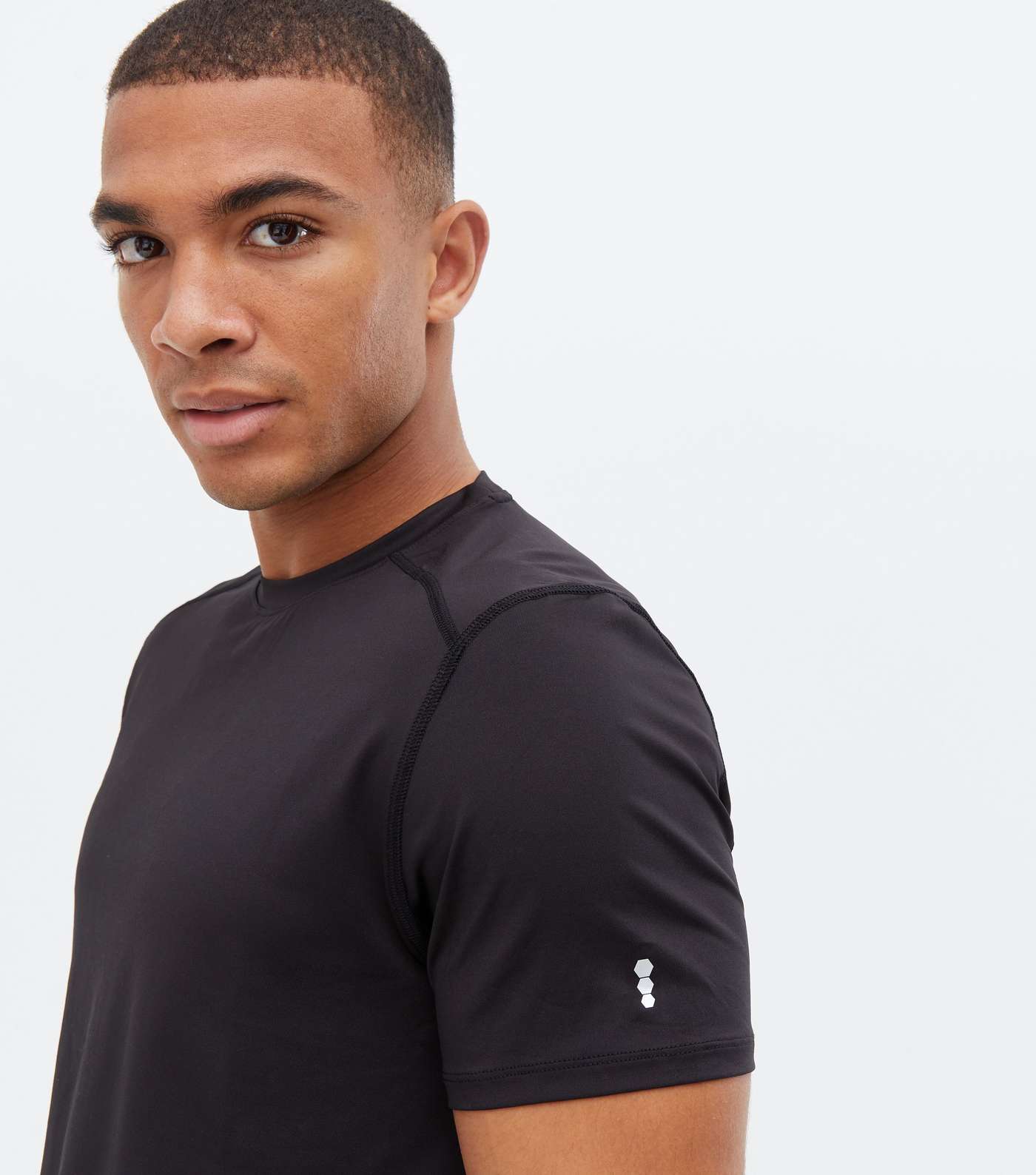 Black Short Sleeve Sports T-Shirt Image 3