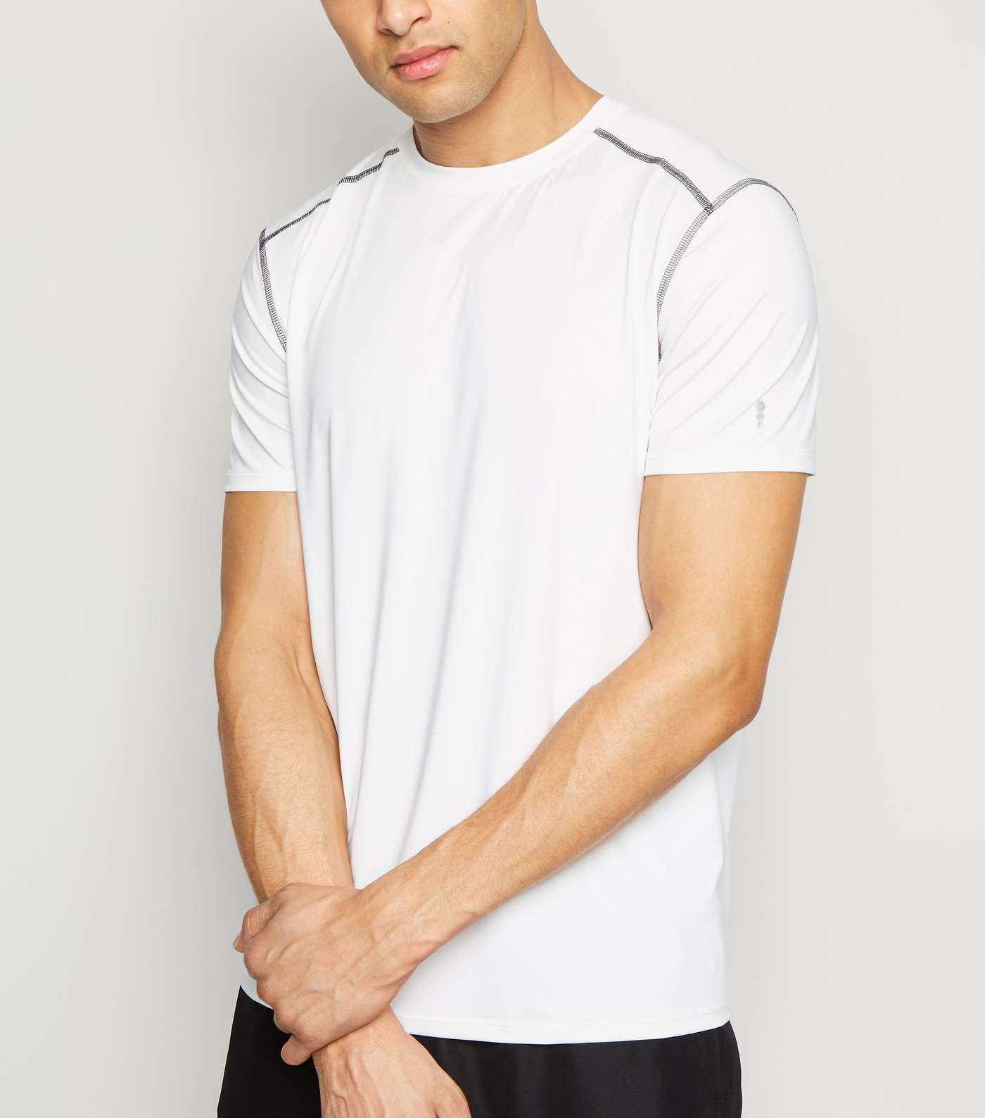 White Short Sleeve Sports T-Shirt