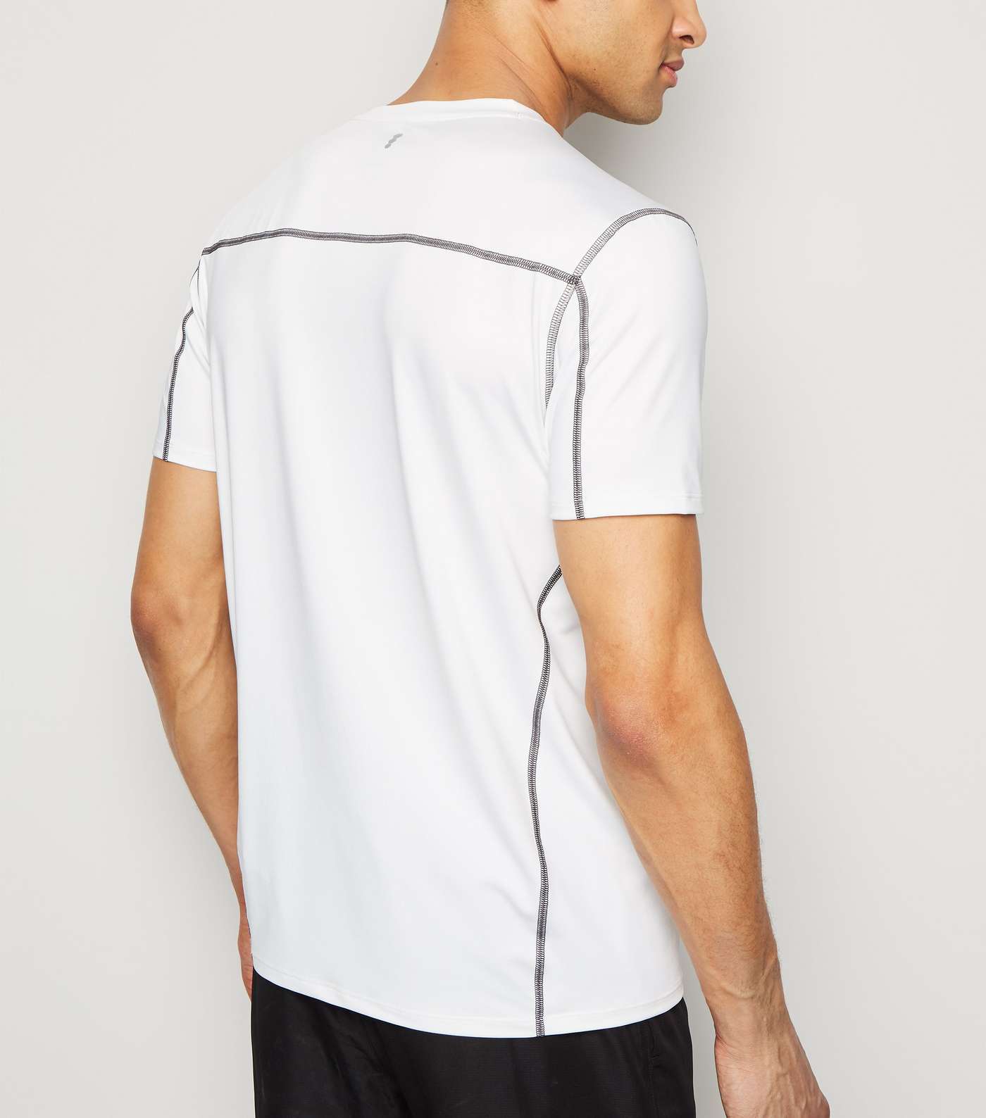 White Short Sleeve Sports T-Shirt Image 3