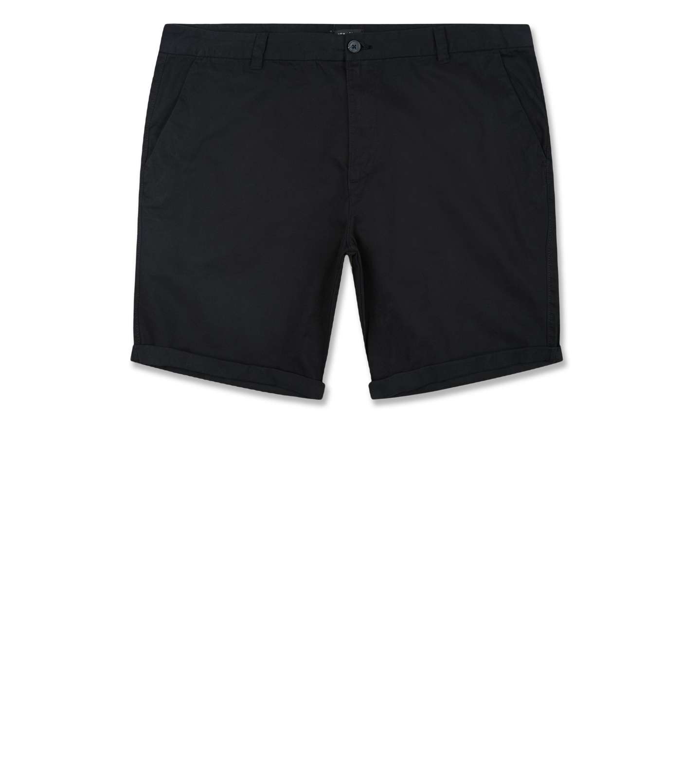 Plus Size Black Chino Shorts Image 4