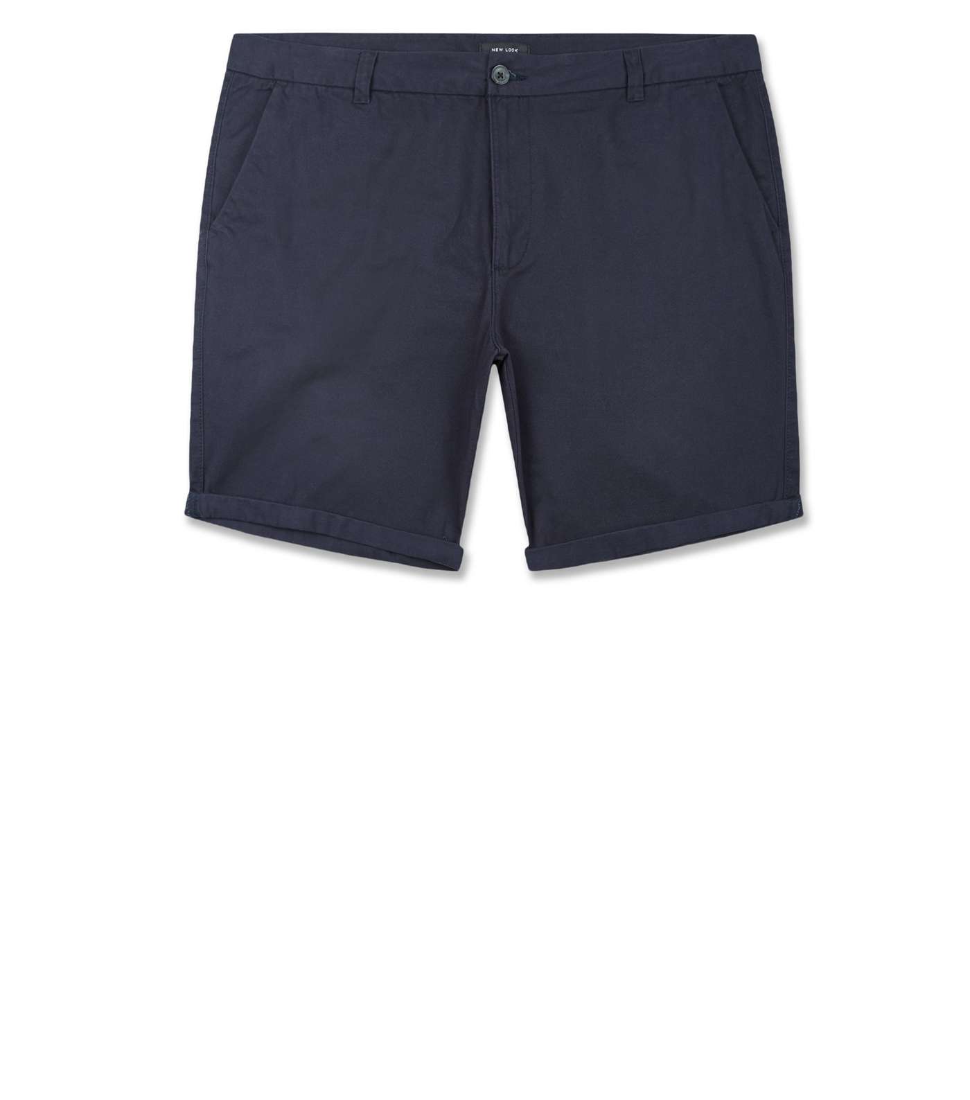 Plus Size Navy Chino Shorts Image 4