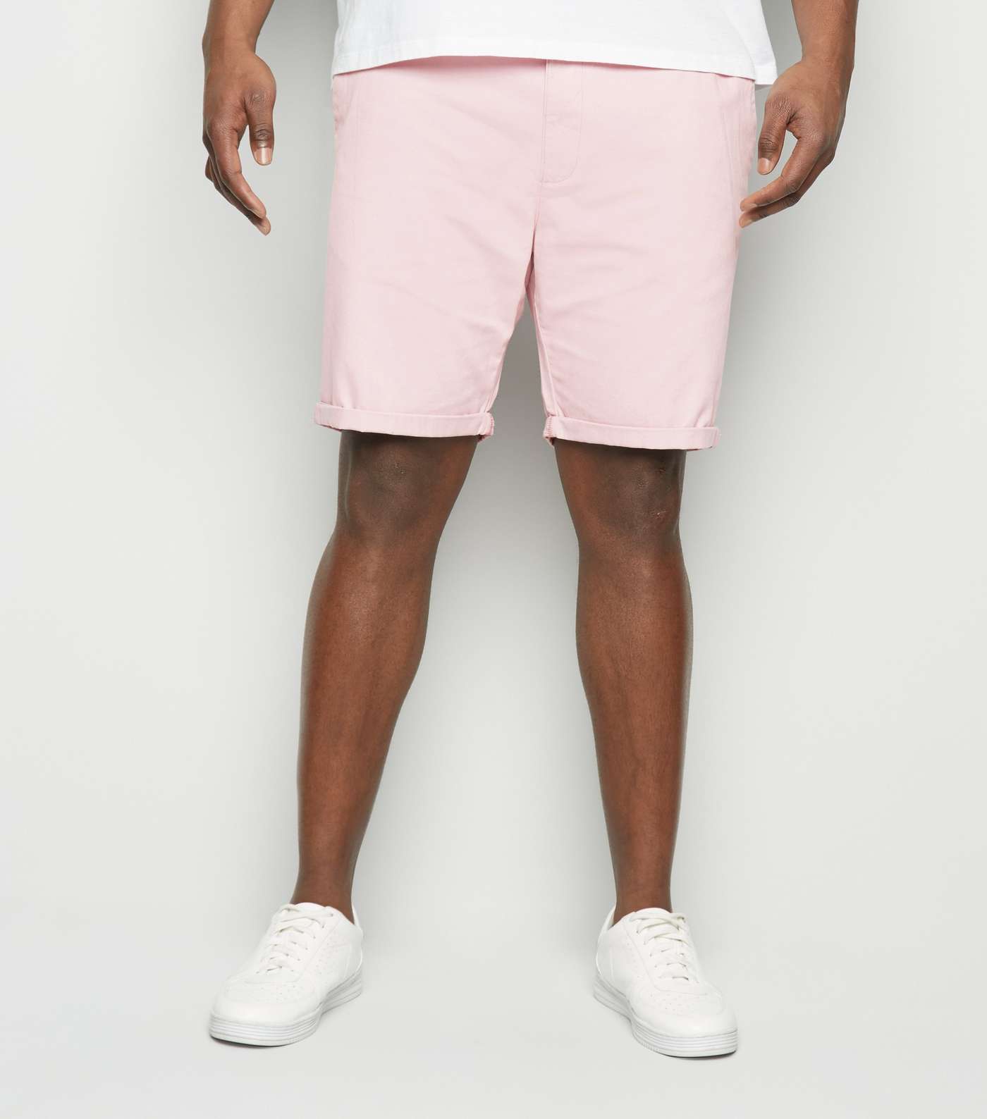 Plus Size Pink Chino Shorts