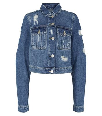 new look ripped denim jacket