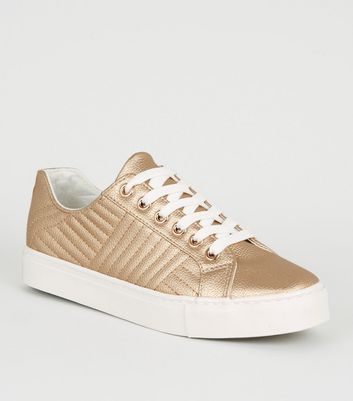 rose gold girls trainers