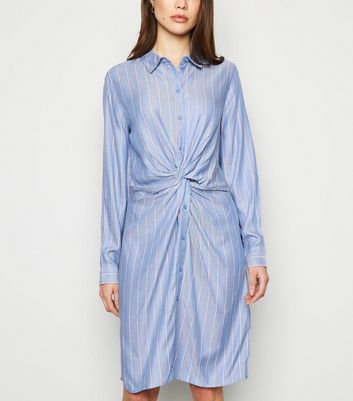 front knot shirt dress