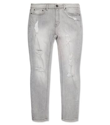plus size grey skinny jeans