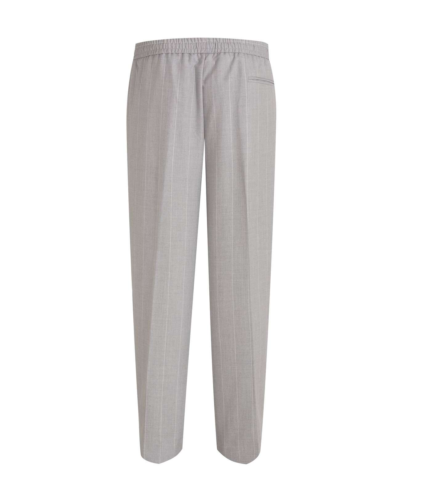 Plus Size Pale Grey Pull On Slim Trousers  Image 2