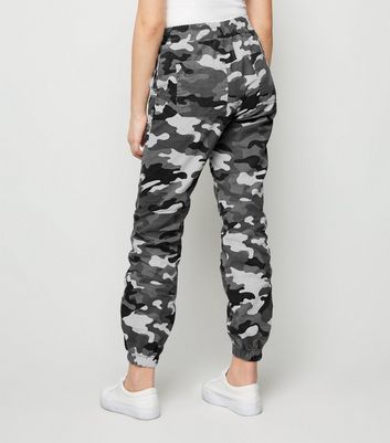 camo denim joggers