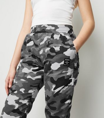 camo denim joggers