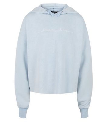 pale blue hoodie