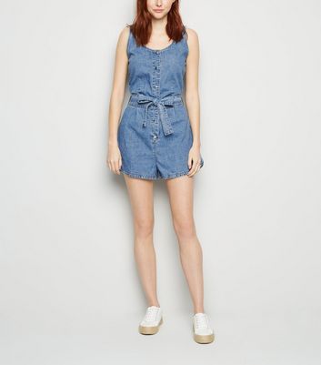 tall denim playsuit