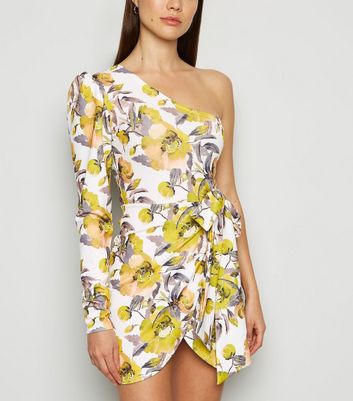 Image of Missfiga Multicoloured Floral One Shoulder Dress New Look