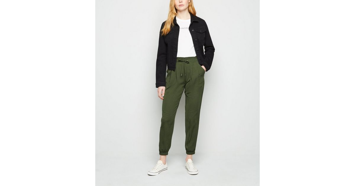 Textured Drawstring Joggers with Pockets