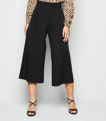 Petite Black Pleated Culottes | New Look