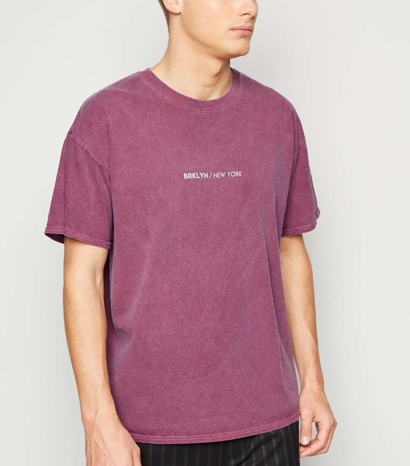 Purple Overdyed Brklyn Logo T-Shirt Image 2