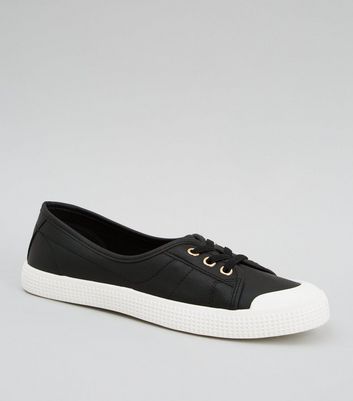 leather slip on trainers womens