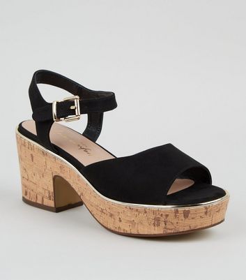 wide fit cork sandals