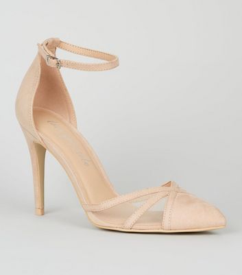 pale pink strappy shoes