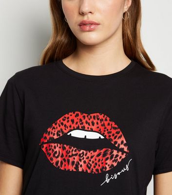 red and black leopard print top