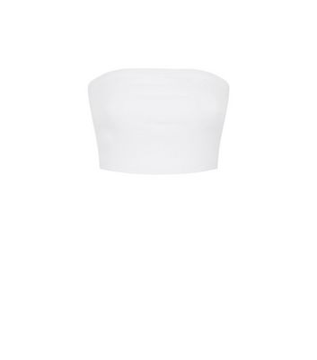 Image of White Bandeau Top New Look