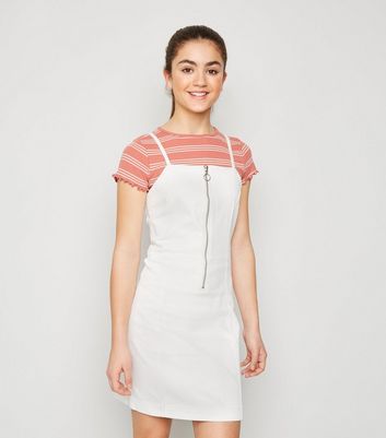 white pinafore