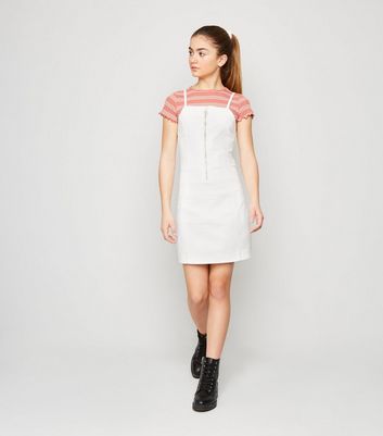 Girls on sale white pinafore