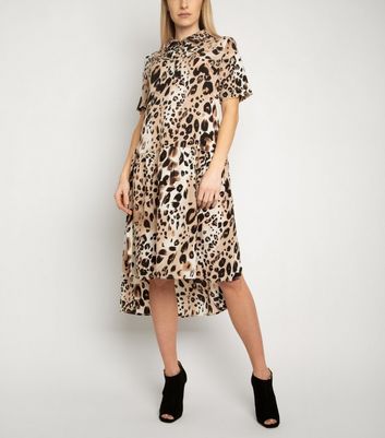 new look leopard shirt dress